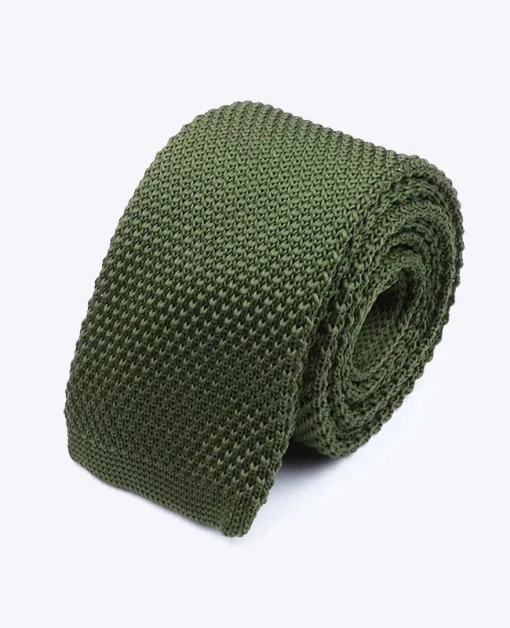 Cravate Vert Militaire Homme Tricot