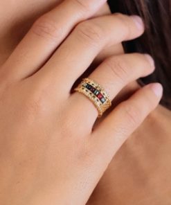 Alternative view of Bague ajustable tissée - Franck Herval