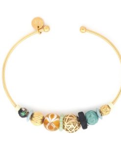 Alternative view of Bracelet jonc perlé amazonite - Frank Herval