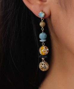 Alternative view of Boucles d’oreilles poussoir longues - Franck Herval