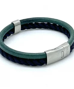 DBS BLEU MARINE - CUIR TURQUOISE