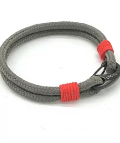 GRIS FONCÉ - ROUGE CORAIL