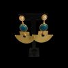 boucles-oreilles-plaque-or-turquoise-perle