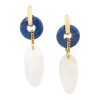 Boucles d'oreilles nacre et lapis lazuli