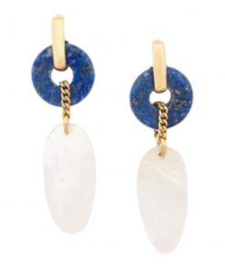 Boucles d'oreilles nacre et lapis lazuli