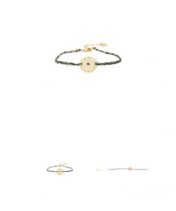 Alternative view of Bracelet ajustable médaillon ajouré - Franck Herval