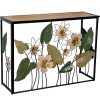 console-florale-en-metal-multicolore