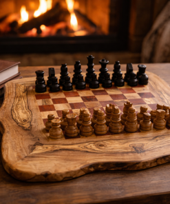 jeu d’échecs en bois massif